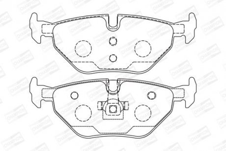 Колодки гальмівні задні дискові BMW 3 (E46) 97-05, 3 Compact (E46) 01-05 (5719 CHAMPION 571960CH (фото 1)