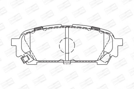 Колодки тормозные дисковые задние Subaru Forester (SG_) (02-12), Impreza Estate (GG) (00-08) CHAMPION 572529CH
