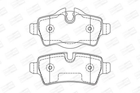 Колодки гальмівні задні дискові MINI MINI (R56) 05-14, MINI Convertible (R57) CHAMPION 573200CH