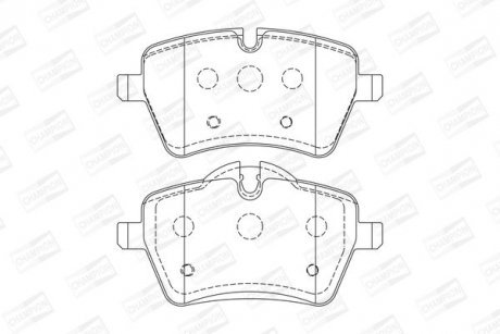 Колодки гальмівні дискові передні MINI MINI (R50, R53) 01-06, MINI (R56) 05-14 CHAMPION 573234CH (фото 1)