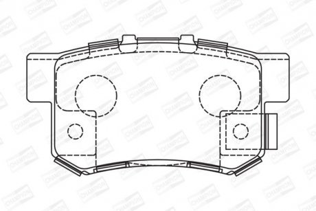 Колодки тормозные дисковые задние HONDA ACCORD VII Tourer (CM, CN) 03-08, CIVIC CHAMPION 573375CH