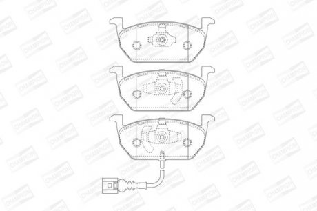 VW Тормозные колодки передн.Audi A3 13-,Seat Leon,Skoda Octavia III,Golf VII 12- CHAMPION 573606CH (фото 1)