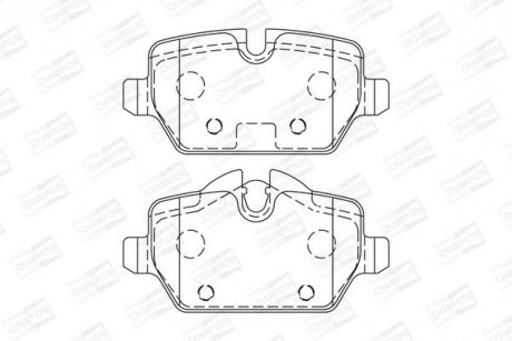 Колодки тормозные дисковые задние MINI MINI COUNTRYMAN (R60) 10-16 CH CHAMPION 573755CH