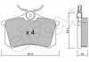 Гальмівні колодки зад. Caddy/Golf/Octavia (TRW) CIFAM 822-100-0 (фото 1)