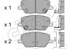 CIFAM JEEP Гальмівні колодки передні COMPASS 1.3 20-, COMPASS 1.4 17-, RENEGADE SUV 1.4 14- 822-1001-0