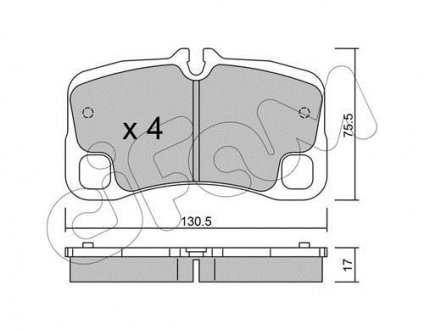 PORSCHE Колодки гальмівні задн. 911 3.6, 3.8, 4.0 01- CIFAM 822-1005-0 (фото 1)