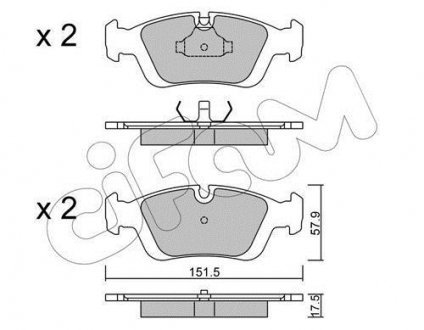 BMW Тормозные колодки передн.E36/46 CIFAM 822-124-0