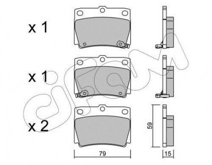 MITSUBISHI Тормозные колодки задн.Pajero Sport 98- CIFAM 822-484-0