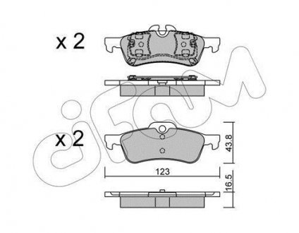 Колодки тормозные задн. MINI CIFAM 822-556-0 (фото 1)