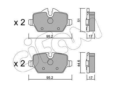 BMW Тормозные колодки задн.E87(1-serie), E90(3-serie) CIFAM 822-641-0 (фото 1)