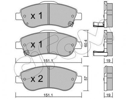 HONDA Тормозные колодки передние CR-V 07- CIFAM 822-789-0 (фото 1)