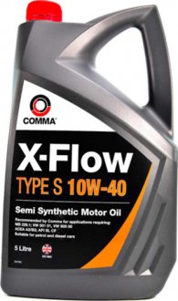 Масло моторное X-Flow Type S 10W-40 (5 л) COMMA XFS5L