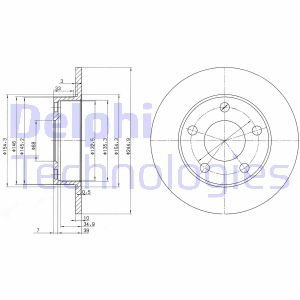 Тормозной диск Delphi BG2520 (фото 1)