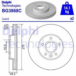 Гальмівний диск Delphi BG3868-C