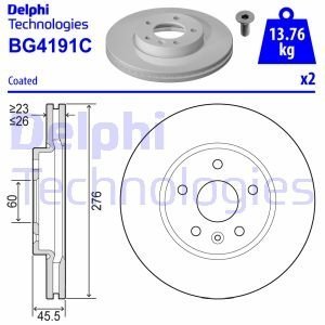 Гальмівний диск Delphi BG4191-C