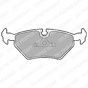 Тормозные колодки дисковые BMW 5(E34)/7(E28) "R "88-96 Delphi ="LP555" (фото 1)