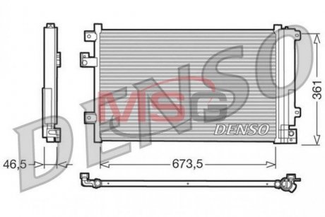 Конденсер кондиціонера DENSO DCN09084 (фото 1)