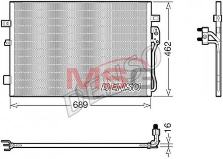 Конденсер кондиціонера DENSO DCN09145 (фото 1)