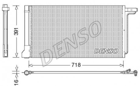 Конденсатор кондиционера FORD Focus III '1,6'10-18 DENSO DCN10028 (фото 1)