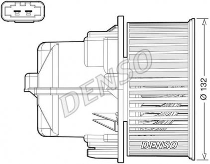Вентилятор салона LAND ROVER / VOLVO Range Rover Evoque / XC60 2011 - DENSO DEA33002