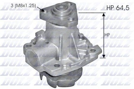 FIAT Помпа воды Sedici 06-,Suzuki Grand Vitara 05-,Swift,SX4 05- DOLZ S-248 (фото 1)