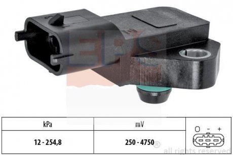 OPEL Датчик давления в впускн.коллектор Astra G/H,Corsa C,Meriva 1.7CDTi 03- EPS 1.993.022