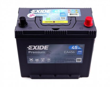 Аккумуляторная батарея 45Ah/390A (235x127x226/+R/B01) Premium Азия EXIDE EA456