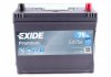 Аккумуляторная батарея 75Ah/630A (270x172x222/+R/B01) Premium Азия EXIDE EA754 (фото 3)