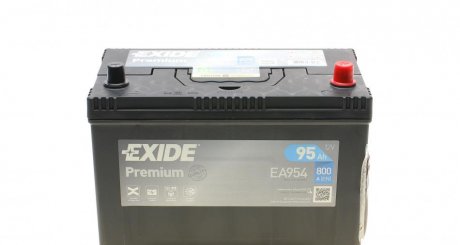 Аккумуляторная батарея 95Ah/800A (306x173x222/+R/B01) Premium Азия EXIDE EA954 (фото 1)