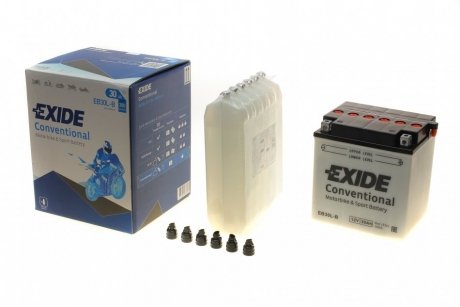 Стартерная батарея (аккумулятор) EXIDE EB30L-B (фото 1)