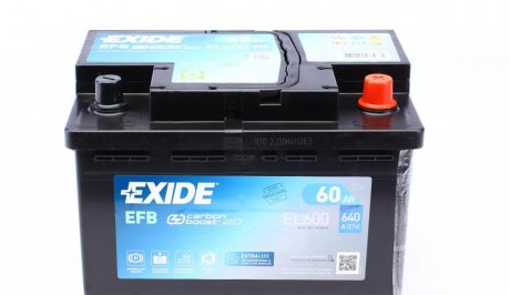 Аккумуляторная батарея 60Ah/640A (242x175x190/+R/B13) (Start-Stop EFB) EXIDE EL600 (фото 1)