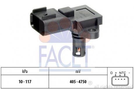 Датчик тиску повітря Ford Fiesta/Focus C-Max 1.3/1.6 i/Ti 01-> FACET 10.3097 (фото 1)