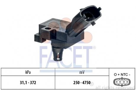 Датчик давления наддува Volvo S60 ii d3 (12-15) FACET 10.3248 (фото 1)