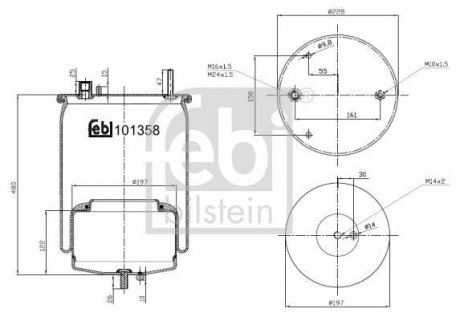 Пневмоподушка FEBI BILSTEIN 101358 (фото 1)