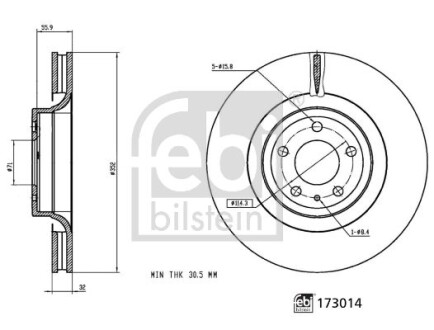 Диск FEBI BILSTEIN 173014 (фото 1)