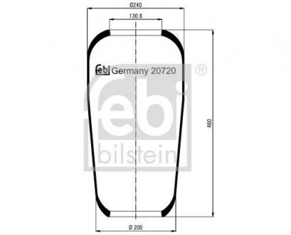 Пневмоподушка підвіски без поршня FEBI BILSTEIN 20720 (фото 1)