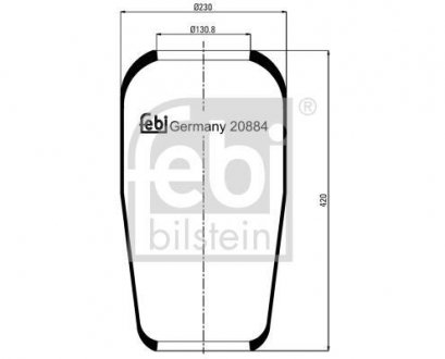 Пневмоподушка подвески FEBI BILSTEIN 20884 (фото 1)