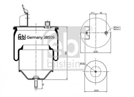 Пневмоподушка FEBI BILSTEIN 38509 (фото 1)