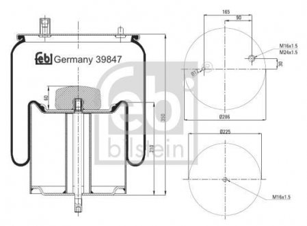 Пневмоподушка FEBI BILSTEIN 39847 (фото 1)