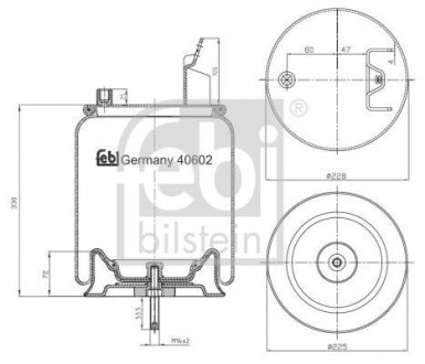 Пневмоподушка FEBI BILSTEIN 40602