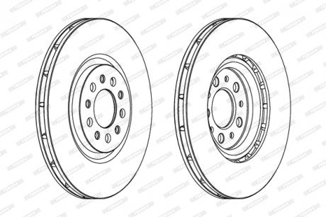 Гальмівний диск FERODO DDF1455C-1