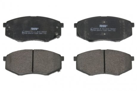 Комплект тормозных колодок, дисковый тормоз FERODO FDB4447 (фото 1)