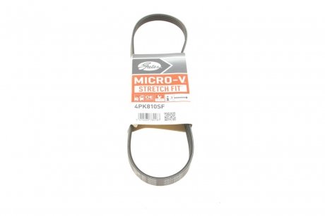 Поликлиновые ремни Micro-V StretchFit (Пр-во) Gates 4PK810SF