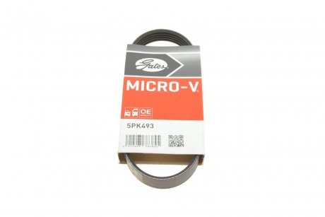 Поліклинові ремені Micro-V (Вир-во) Gates 5PK493 (фото 1)