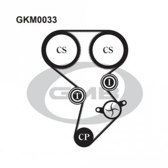 Ремонтный комплект для замены ремня газораспределительного механизма GMB GKM0033 (фото 1)