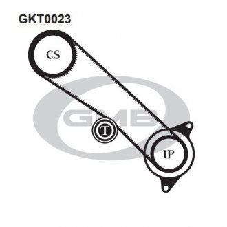 Ремонтный комплект для замены ремня газораспределительного механизма GMB GKT0023 (фото 1)