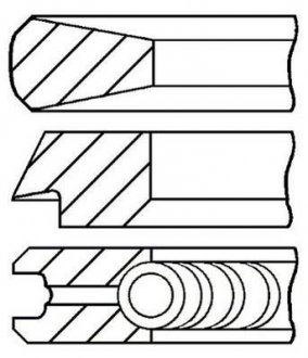 Комплект поршневых колец STD GOETZE 08-121800-00