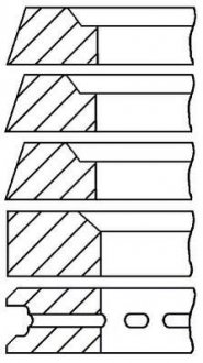 Кольца поршневые GOETZE 08-990807-00