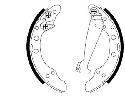 Гальмівні колодки зад. Fabia/Golf 200*40 HELLA PAGID 8DB355001-311 (фото 1)