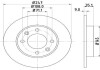 HELLA CITROEN гальмівний диск задній Berlingo, C2, C3, C4 8DD 355 108-391